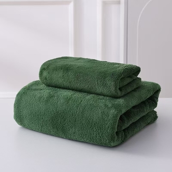 Lai um Coral fleece debeli set ručnika za kupanje, obična tkanina, 200–300 g, upijajući
