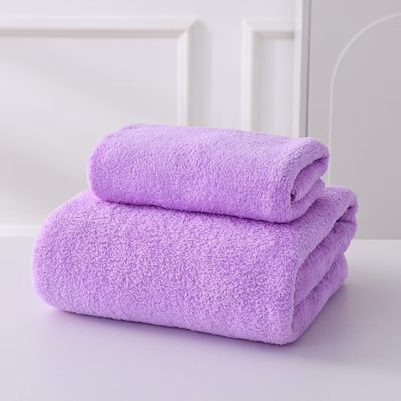 Lai um Coral fleece debeli set ručnika za kupanje, obična tkanina, 200–300 g, upijajući
