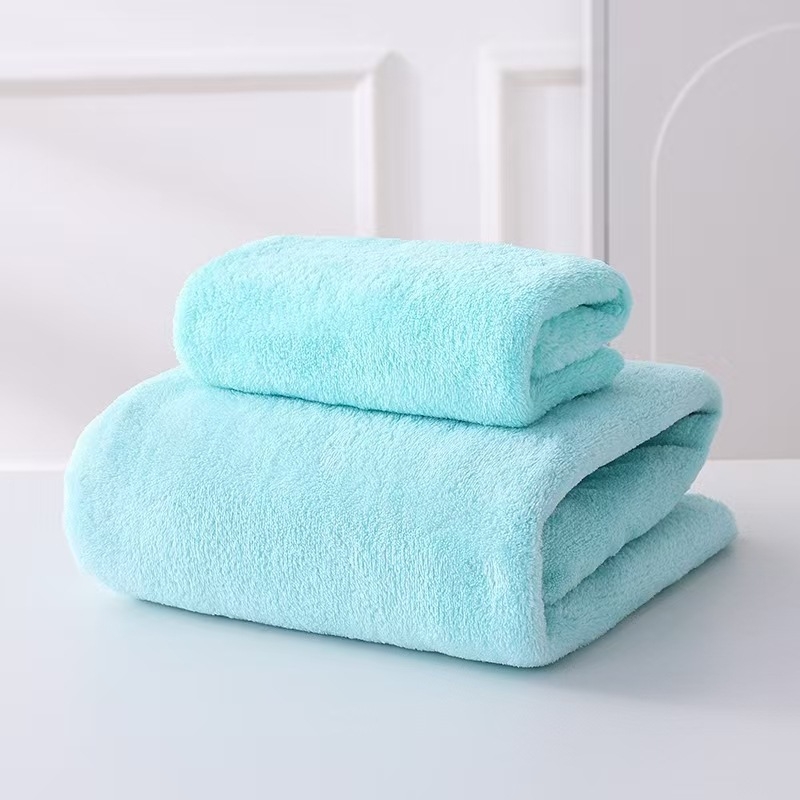 Lai um Coral fleece debeli set ručnika za kupanje, obična tkanina, 200–300 g, upijajući