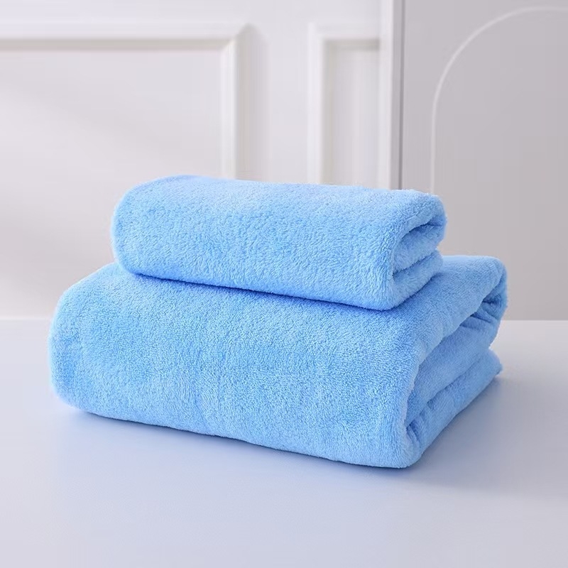 Lai um Coral fleece debeli set ručnika za kupanje, obična tkanina, 200–300 g, upijajući