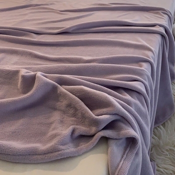 Cearșaf de pat pentru camin cu căptușeală din fleece - iarnă, model solid, țesătură din lână, pătură fleece, micșorare 5%