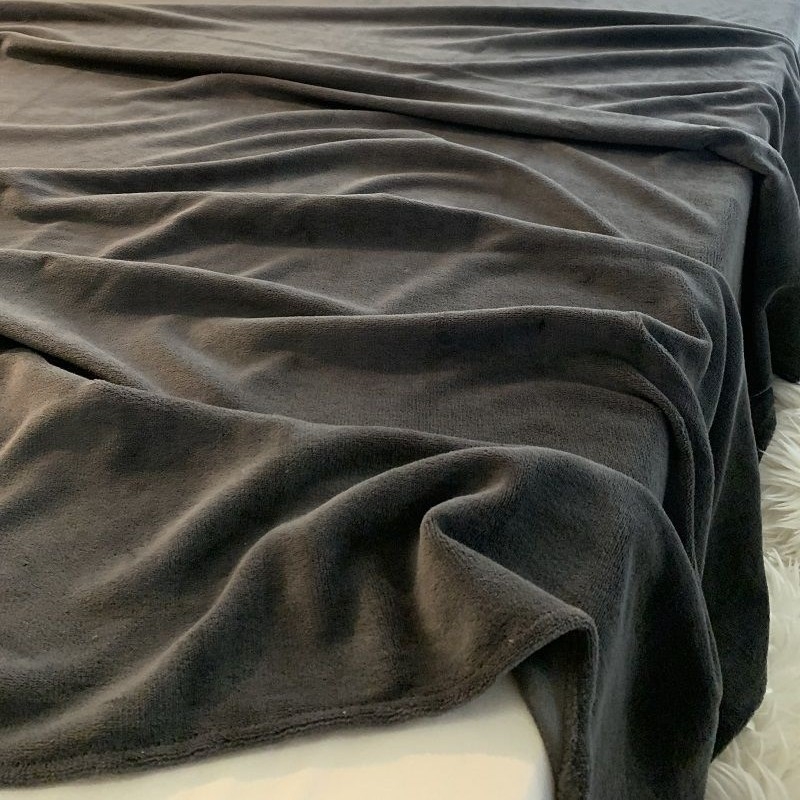 Cearșaf de pat pentru camin cu căptușeală din fleece - iarnă, model solid, țesătură din lână, pătură fleece, micșorare 5%