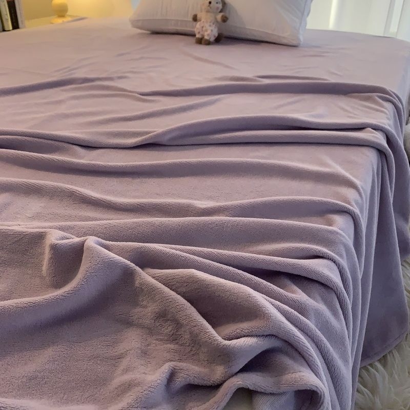 Cearșaf de pat pentru camin cu căptușeală din fleece - iarnă, model solid, țesătură din lână, pătură fleece, micșorare 5%