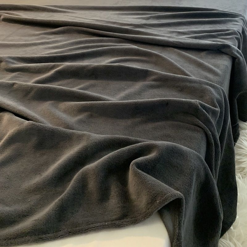 Cearșaf de pat pentru camin cu căptușeală din fleece - iarnă, model solid, țesătură din lână, pătură fleece, micșorare 5%