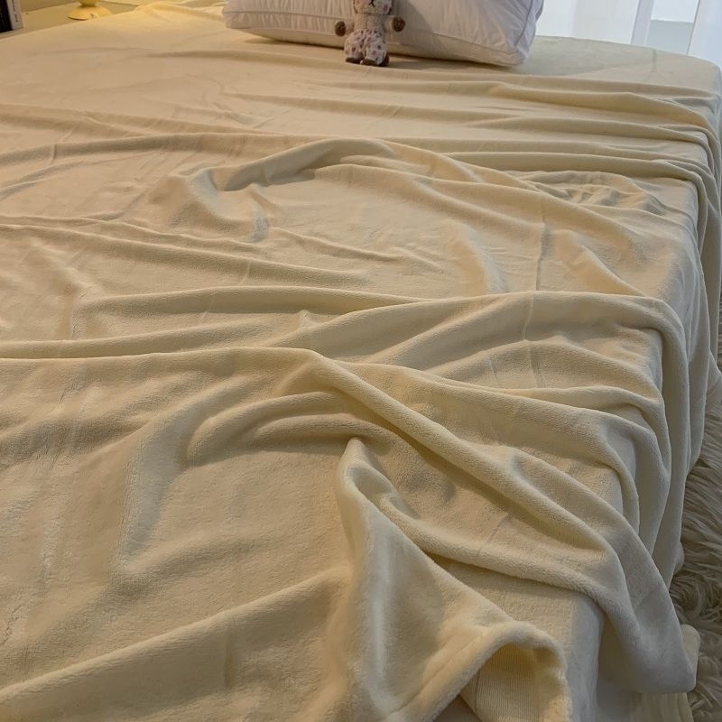 Cearșaf de pat pentru camin cu căptușeală din fleece - iarnă, model solid, țesătură din lână, pătură fleece, micșorare 5%