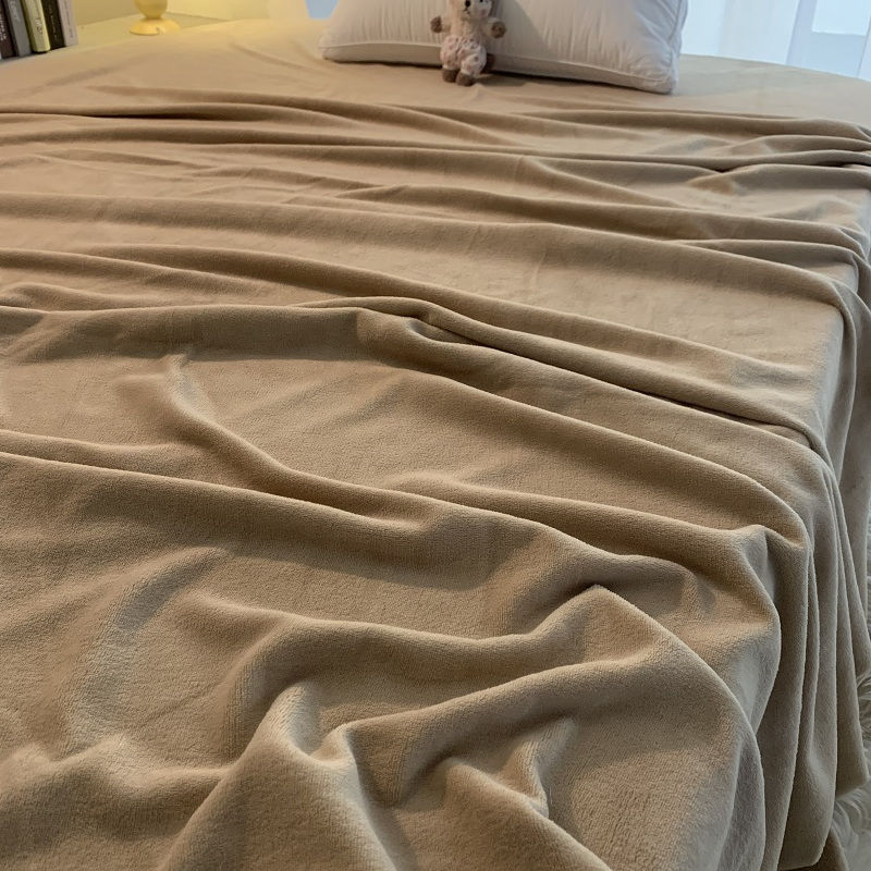 Cearșaf de pat pentru camin cu căptușeală din fleece - iarnă, model solid, țesătură din lână, pătură fleece, micșorare 5%