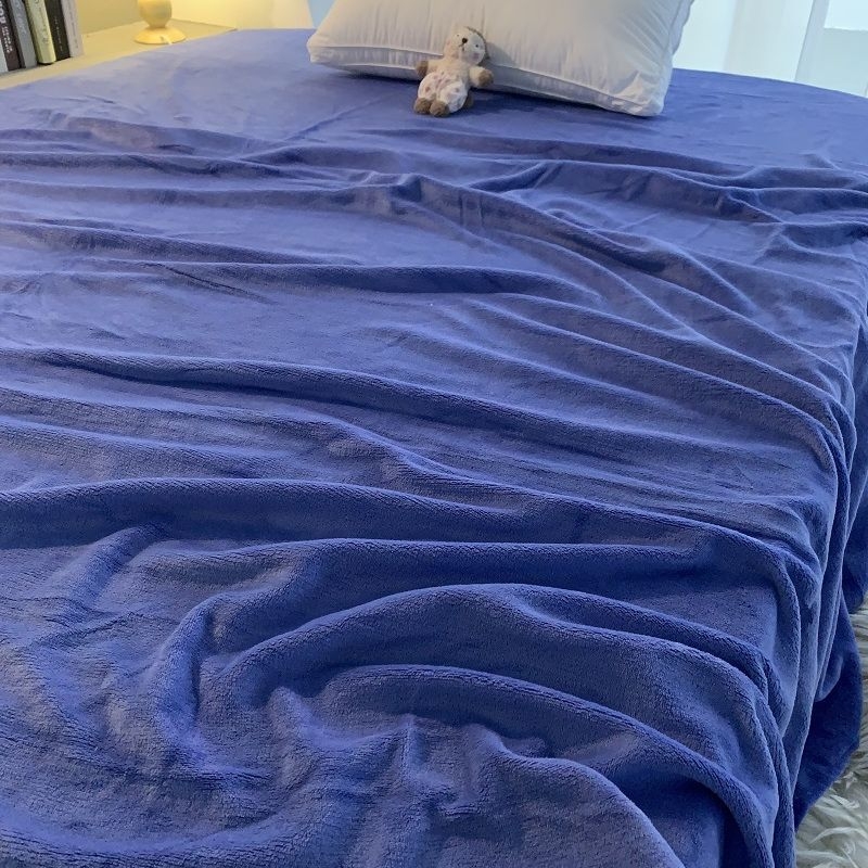 Cearșaf de pat pentru camin cu căptușeală din fleece - iarnă, model solid, țesătură din lână, pătură fleece, micșorare 5%