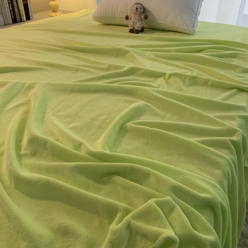 Cearșaf de pat pentru camin cu căptușeală din fleece - iarnă, model solid, țesătură din lână, pătură fleece, micșorare 5%