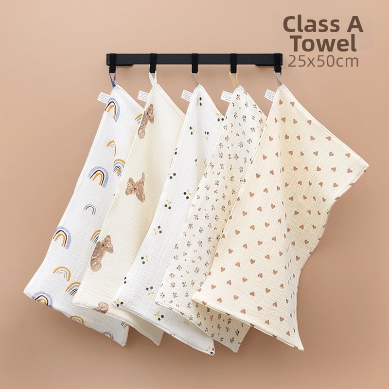 Gyerekeknek pamut arcmosó kendő fürdetéshez, akasztóval, 50–80 g, 40 szál, nyomtatási folyamat