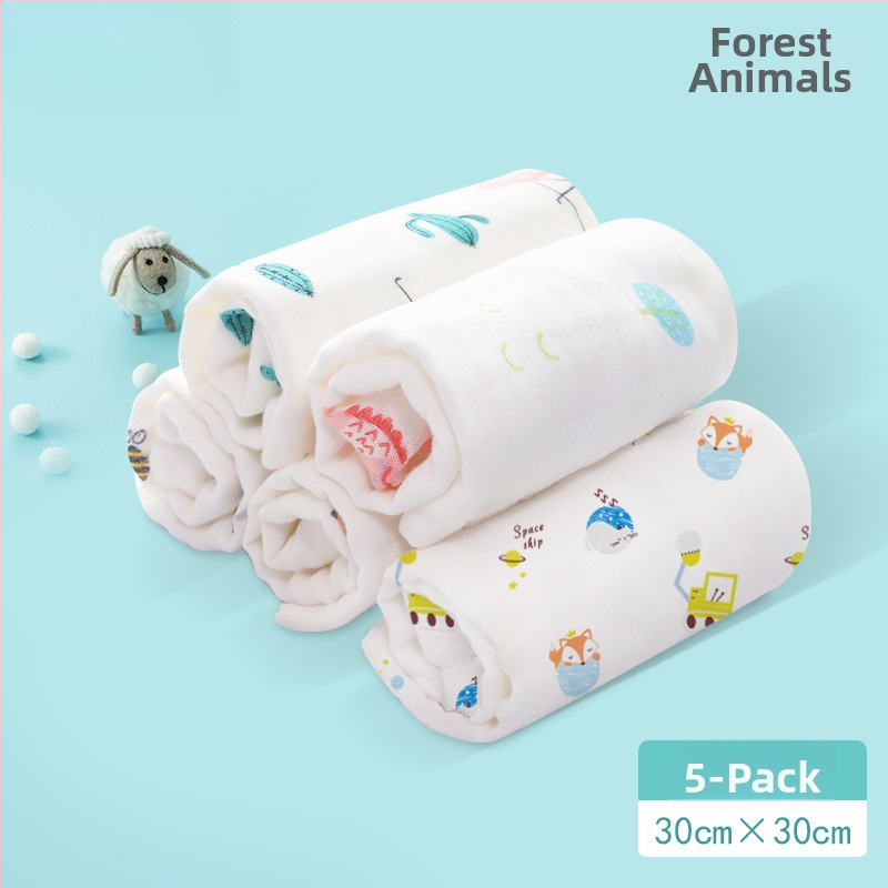 Bērnu marles dušas dvielis – 100% kokvilna, taisnstūrveida, 70 g