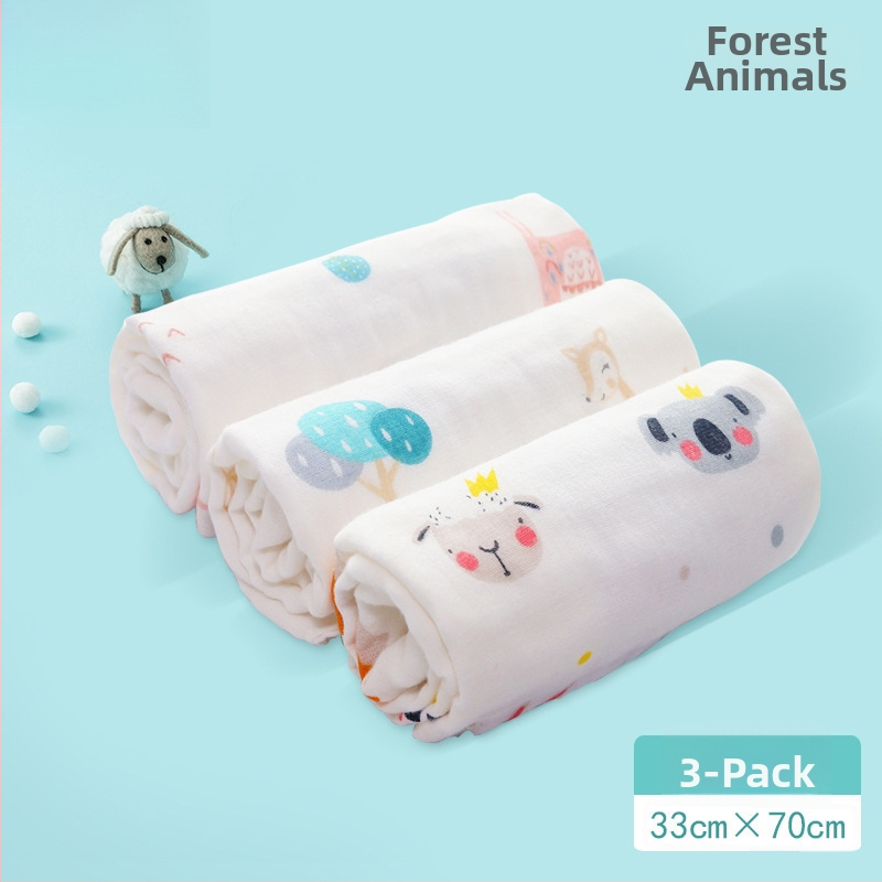 Bērnu marles dušas dvielis – 100% kokvilna, taisnstūrveida, 70 g