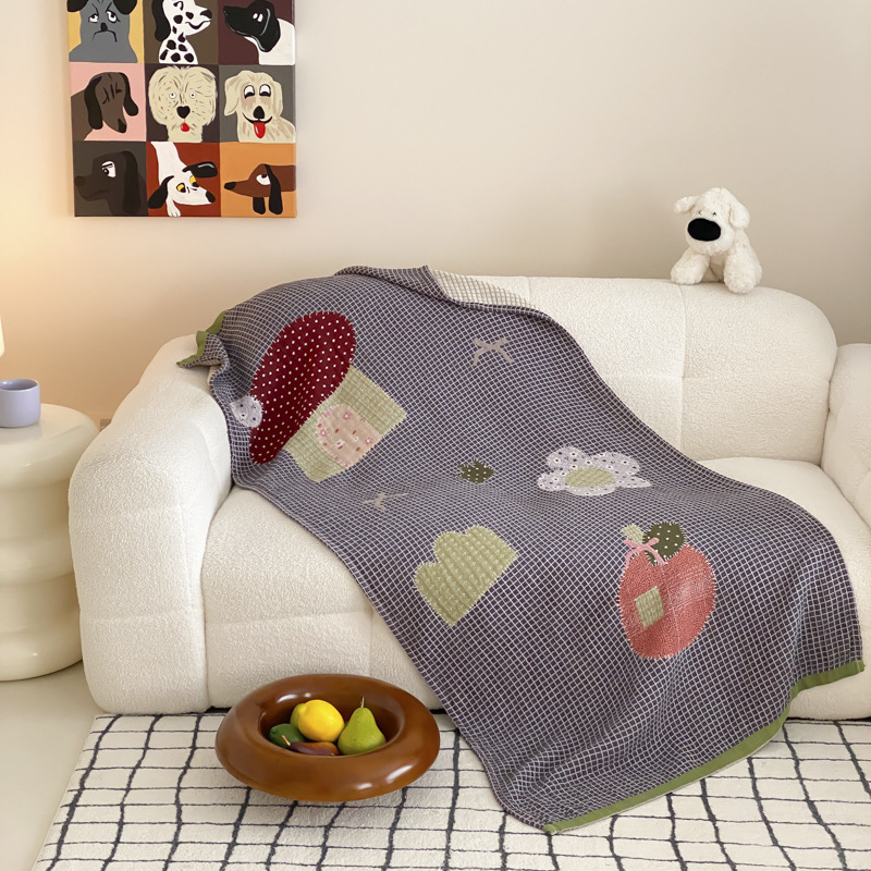 Négy réteg pamut géz törölköző, puha és nedvszívó, szálmentes, Jacquard szövés, 150D, alkalmas felnőttek és gyerekek számára