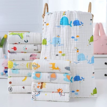 Gauze dvieļa vannai, 6 slāņi, 99% kokvilna, vienkārša diega, logotipa druka iespējama