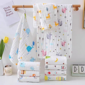 Gauze dvieļa vannai, 6 slāņi, 99% kokvilna, vienkārša diega, logotipa druka iespējama