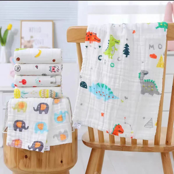 Gauze dvieļa vannai, 6 slāņi, 99% kokvilna, vienkārša diega, logotipa druka iespējama