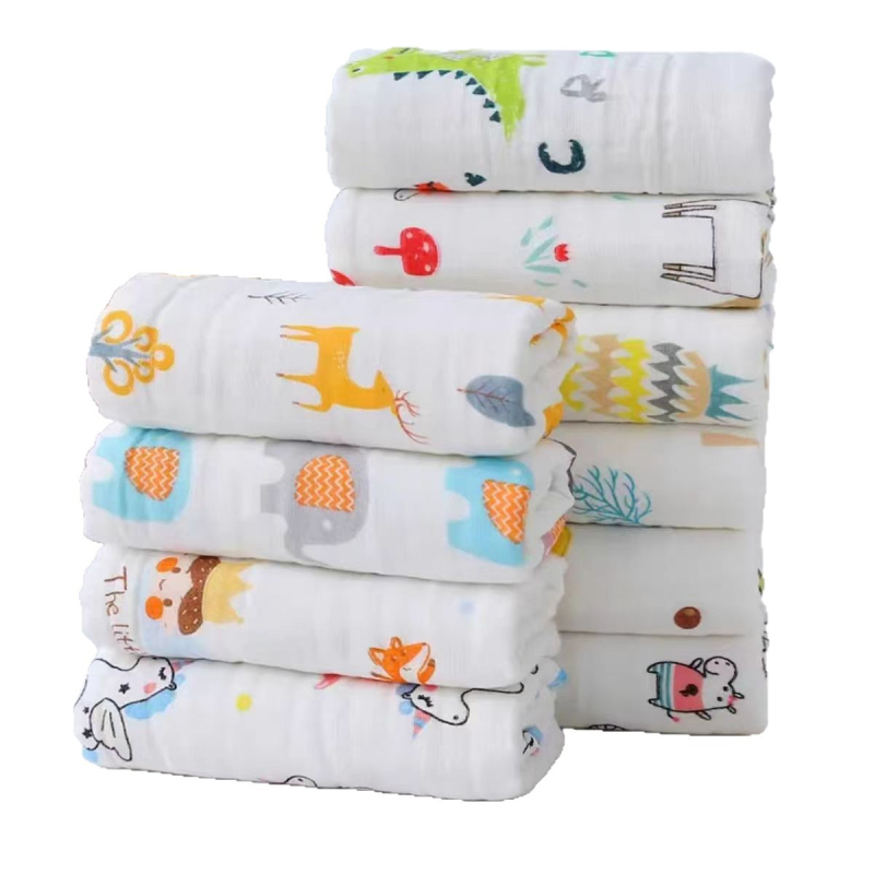 Gauze dvieļa vannai, 6 slāņi, 99% kokvilna, vienkārša diega, logotipa druka iespējama