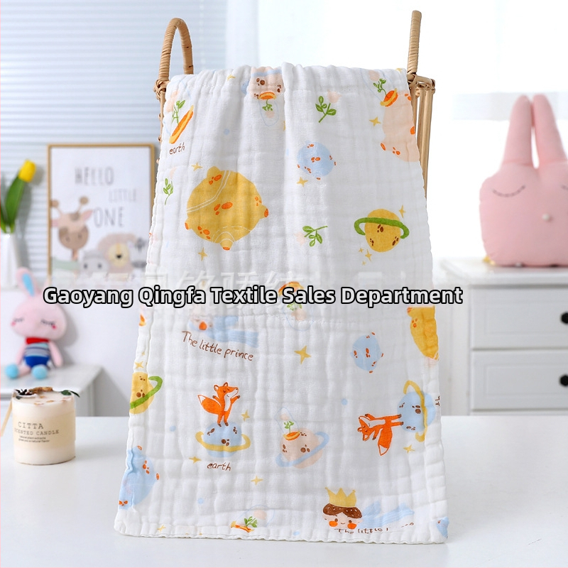 Gauze dvieļa vannai, 6 slāņi, 99% kokvilna, vienkārša diega, logotipa druka iespējama