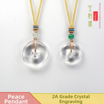 Kristalni privjesak, bez bočnih kamenja, stil nacionalnog trenda