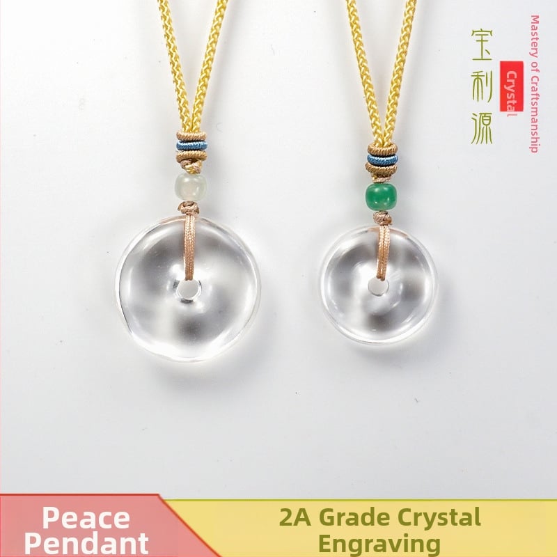 Kristāla kulons, bez sānu akmeņiem, nacionālā stila