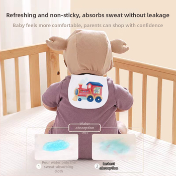 Baba/gyerek pamut-géz törölköző karikatúra mintával, légáteresztő tavasszal-nyáron