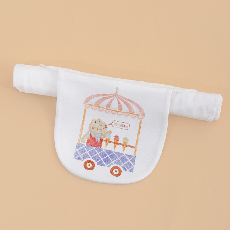 Baba/gyerek pamut-géz törölköző karikatúra mintával, légáteresztő tavasszal-nyáron