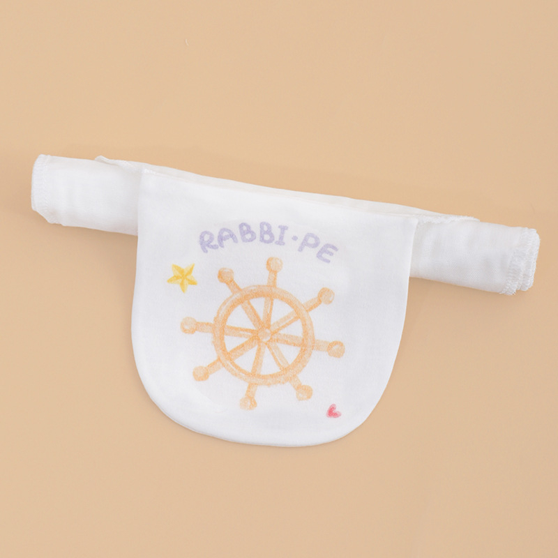 Baba/gyerek pamut-géz törölköző karikatúra mintával, légáteresztő tavasszal-nyáron