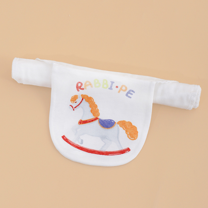 Baba/gyerek pamut-géz törölköző karikatúra mintával, légáteresztő tavasszal-nyáron