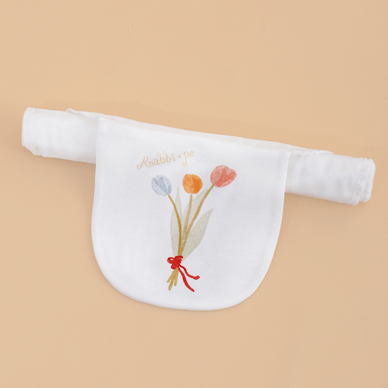 Baba/gyerek pamut-géz törölköző karikatúra mintával, légáteresztő tavasszal-nyáron