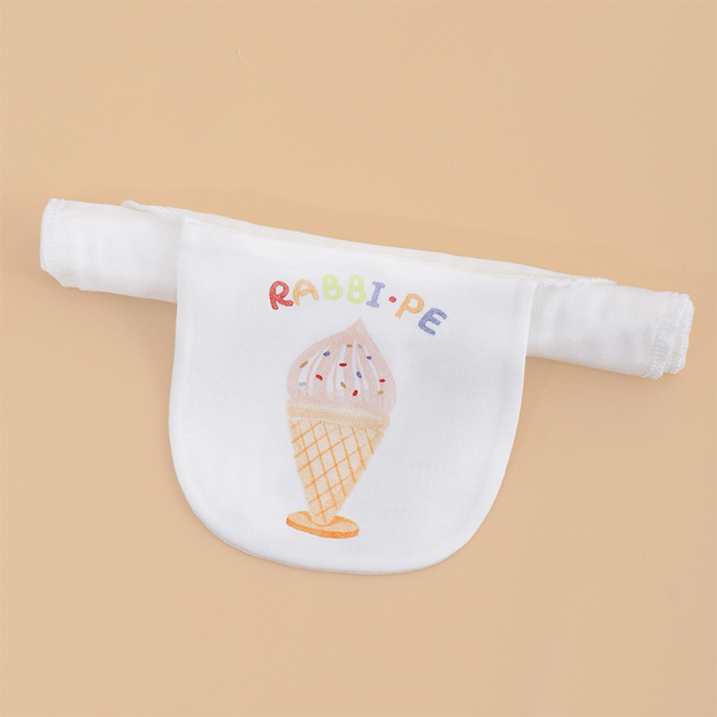 Baba/gyerek pamut-géz törölköző karikatúra mintával, légáteresztő tavasszal-nyáron