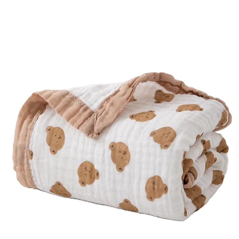 Baba törölköző és becsomoló törölköző készlet, 100% pamut, rajzolt minta, gyors száradás, 200–300 g