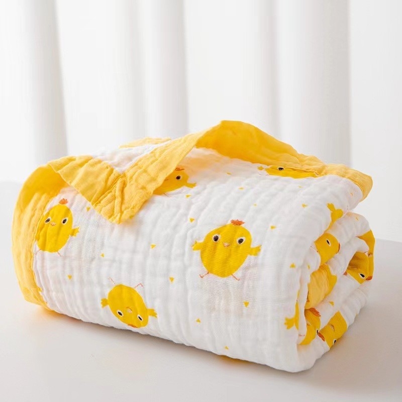 Baba törölköző és becsomoló törölköző készlet, 100% pamut, rajzolt minta, gyors száradás, 200–300 g