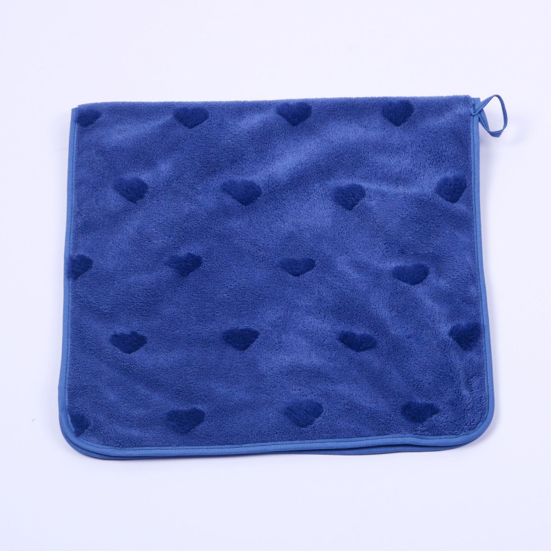 Jacquard kupaonski ručnik za tijelo i ručnik za lice s motivom srca i pera, koralni fleece, 150D, 50–80 g