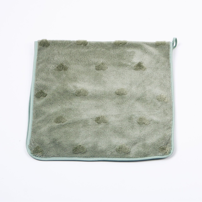 Jacquard kupaonski ručnik za tijelo i ručnik za lice s motivom srca i pera, koralni fleece, 150D, 50–80 g