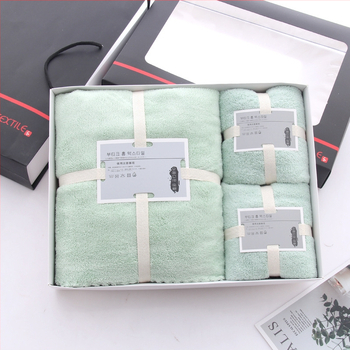 Koraļāla flīsa dvieļu dāvanu komplekts kastītē, trīs vienības, ar logo personalizāciju, 500 g