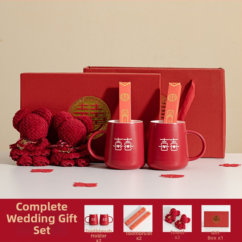 Porcelāna pāra mutes skalošanas krūzes kāzām – cilindriska, vienslāņa, izturīga augstām temperatūrām