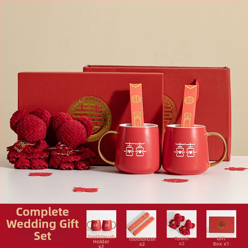 Porcelāna pāra mutes skalošanas krūzes kāzām – cilindriska, vienslāņa, izturīga augstām temperatūrām