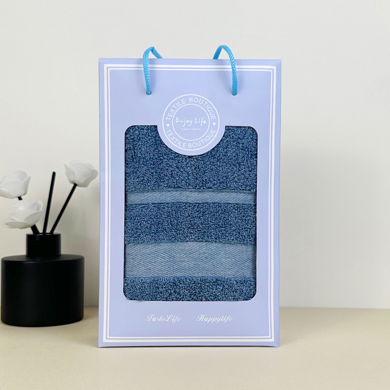 Pamukani ručnici u poklon kutiji, dvostruko pakiranje, 120–140 g, šivanje i jednostavno tkivo, prilagođeni logo