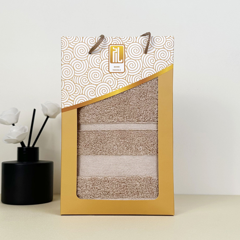 Pamukani ručnici u poklon kutiji, dvostruko pakiranje, 120–140 g, šivanje i jednostavno tkivo, prilagođeni logo