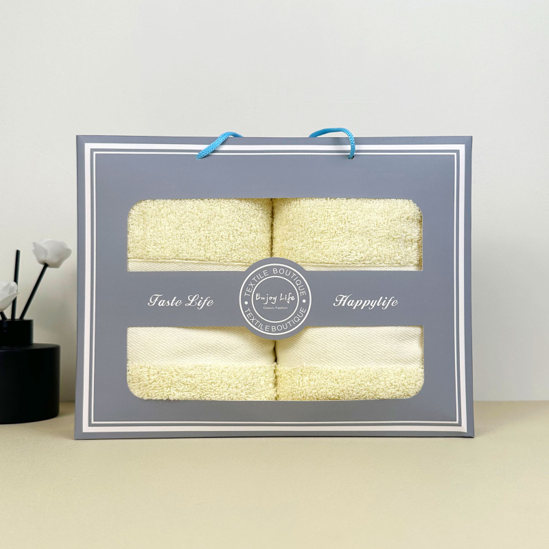 Pamukani ručnici u poklon kutiji, dvostruko pakiranje, 120–140 g, šivanje i jednostavno tkivo, prilagođeni logo