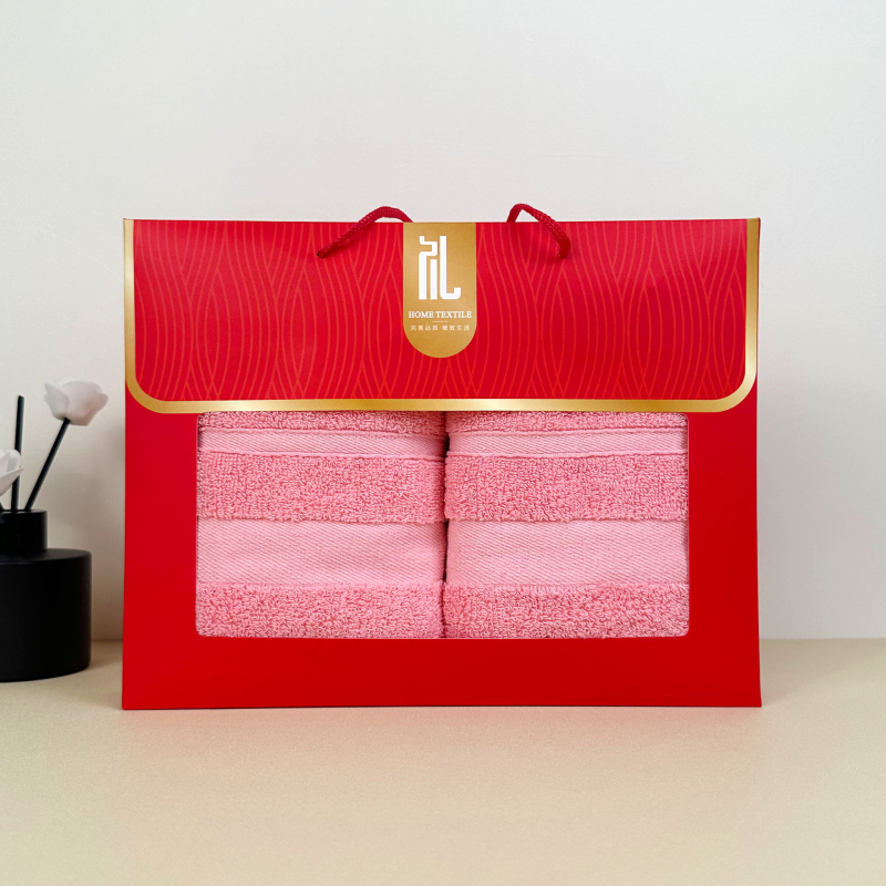 Pamukani ručnici u poklon kutiji, dvostruko pakiranje, 120–140 g, šivanje i jednostavno tkivo, prilagođeni logo