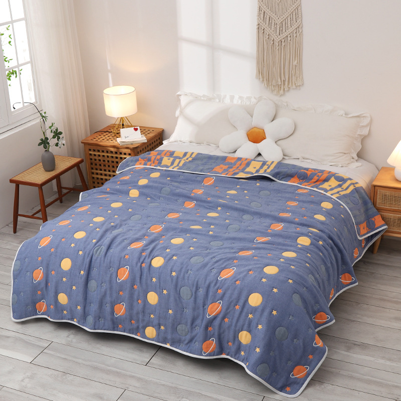 Medvilninis rankšluosčių pledas žiemai, kvėpuojantis audinys su devyniomis skylėmis iš šilkinio pluošto, svoris 2,05–2,50 kg