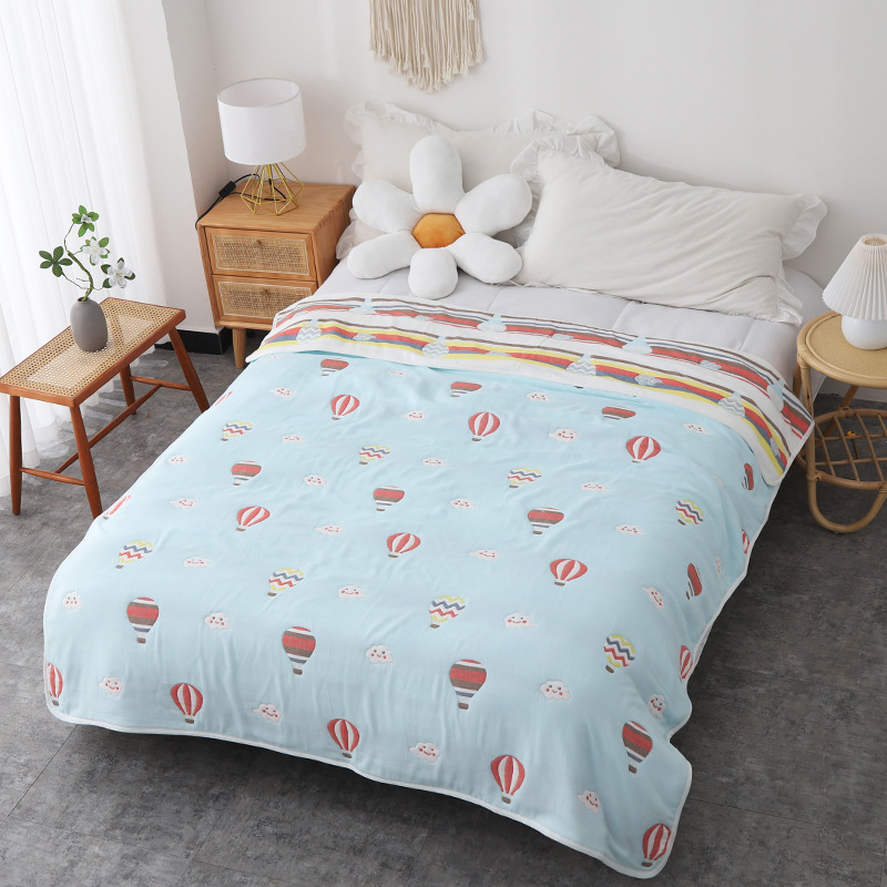 Medvilninis rankšluosčių pledas žiemai, kvėpuojantis audinys su devyniomis skylėmis iš šilkinio pluošto, svoris 2,05–2,50 kg