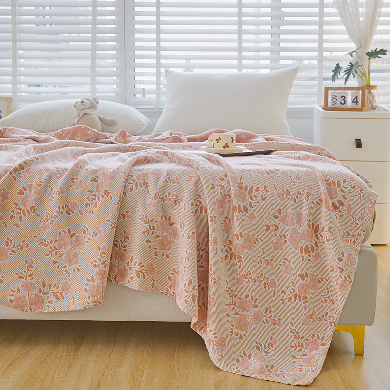 Medvilninė marlės antklodė sofai ir biurui, lengva, mažiau nei 300 g, pavasaris ir ruduo, vientisa spalva, šiuolaikiškas minimalistinis stilius