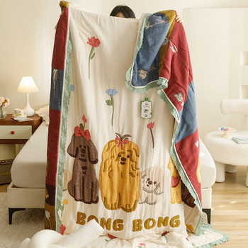 Vaikų rankšluosčio pledas iš marlės, medvilnės, svoris 1,05–1,50 kg, vasara, veikėjų motyvas