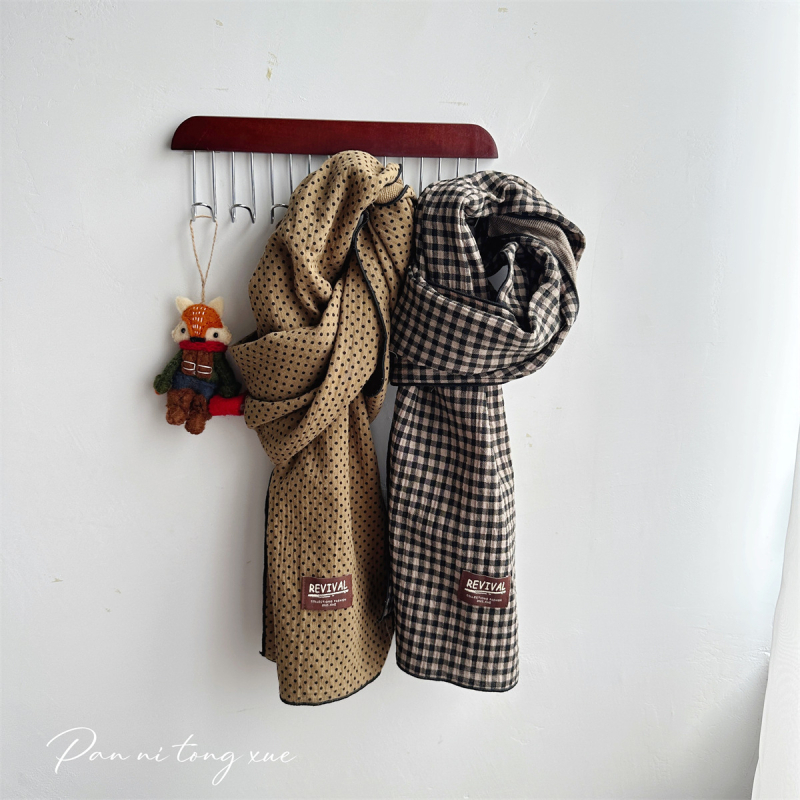 Γυναικείος φουλάρι από βαμβάκι – απλό ύφανση, διατηρεί τη ζεστασιά, άνοιξη και φθινόπωρο, στυλ λογοτεχνικό ρετρό