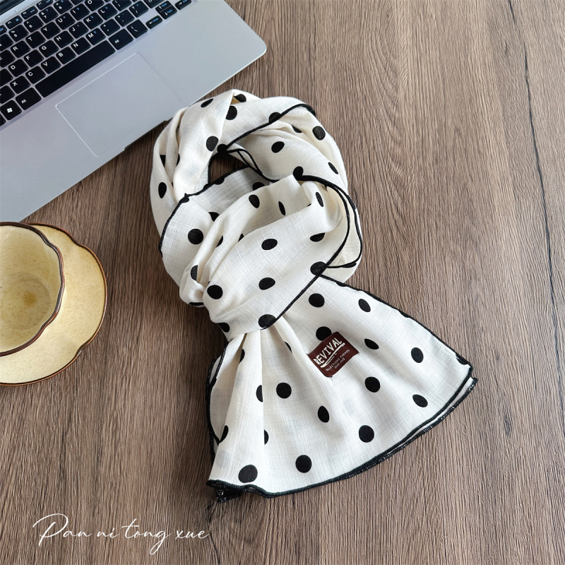 Γυναικείος φουλάρι από βαμβάκι – απλό ύφανση, διατηρεί τη ζεστασιά, άνοιξη και φθινόπωρο, στυλ λογοτεχνικό ρετρό