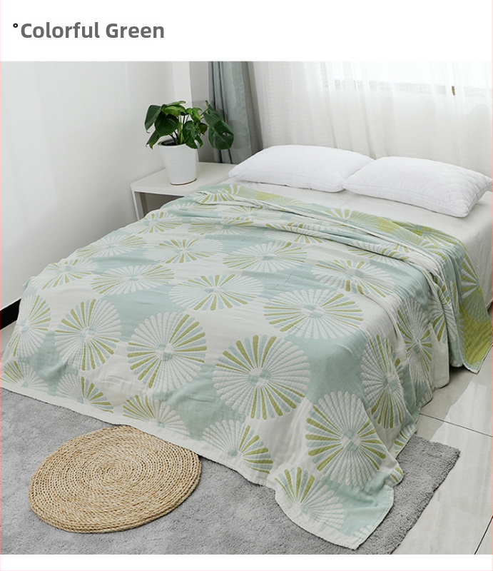 Japoninio stiliaus rankšluosčio antklodė iš 100% medvilnės, orui laidus gauzės audinys, sunkus ir minkštas, 1,55–2,00 kg