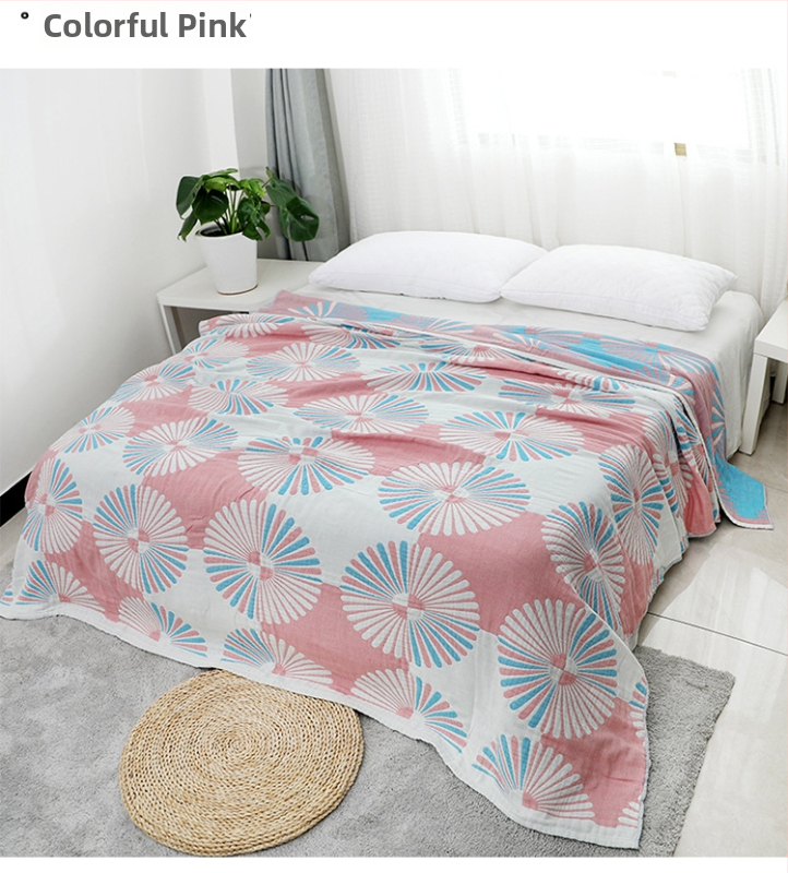 Japoninio stiliaus rankšluosčio antklodė iš 100% medvilnės, orui laidus gauzės audinys, sunkus ir minkštas, 1,55–2,00 kg