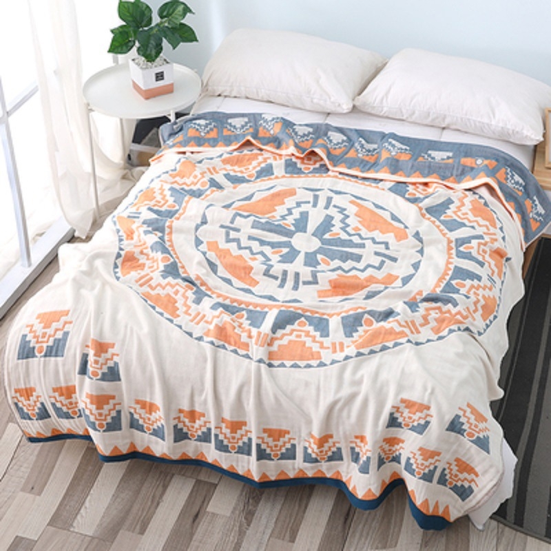 Japoninio stiliaus rankšluosčio antklodė iš 100% medvilnės, orui laidus gauzės audinys, sunkus ir minkštas, 1,55–2,00 kg