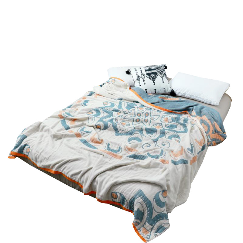 Japoninio stiliaus rankšluosčio antklodė iš 100% medvilnės, orui laidus gauzės audinys, sunkus ir minkštas, 1,55–2,00 kg